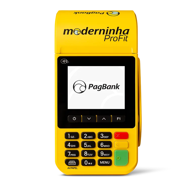 Maquininha de cartão Moderninha Pro Fit, do PagBank